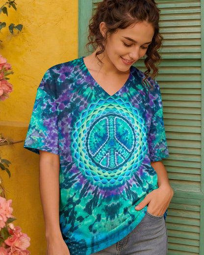 MANDALA PEACE BLUE TEAL ALL OVER PRINT - TYQY0604261