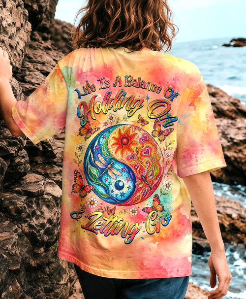 LIFE IS A BALANCE YINYANG SUN MOON ALL OVER PRINT - TLHG0405261