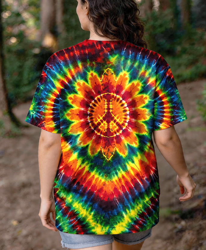 HEART SUNFLOWER COLORFUL SWIRL ALL OVER PRINT  - TLHG1504264