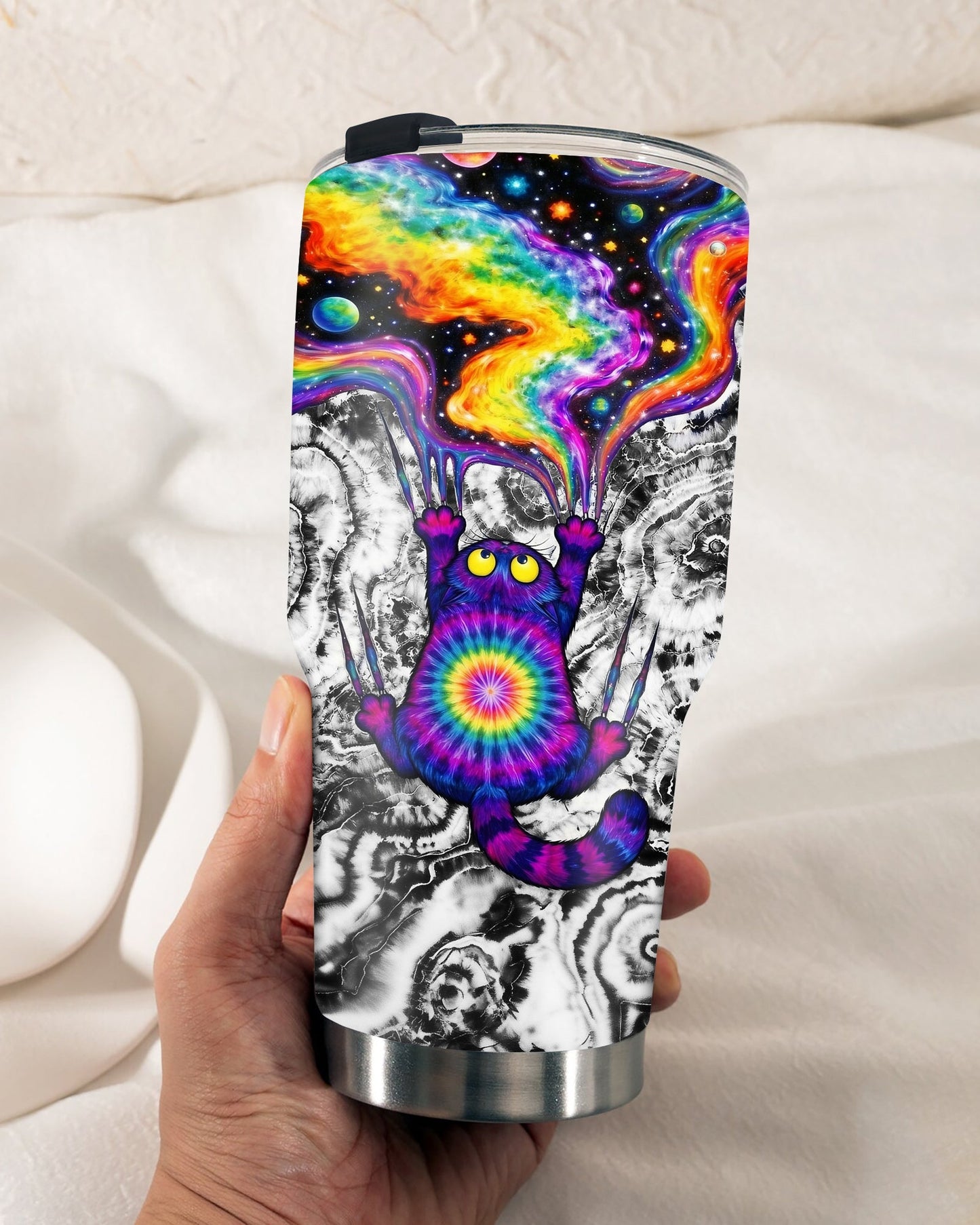 SCRATCHING CAT GALAXY TUMBLER - KMTM1004262