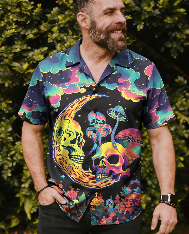 PSYCHEDELIC EYES MUSHROOM CAMP SHIRT - TLHG0604261