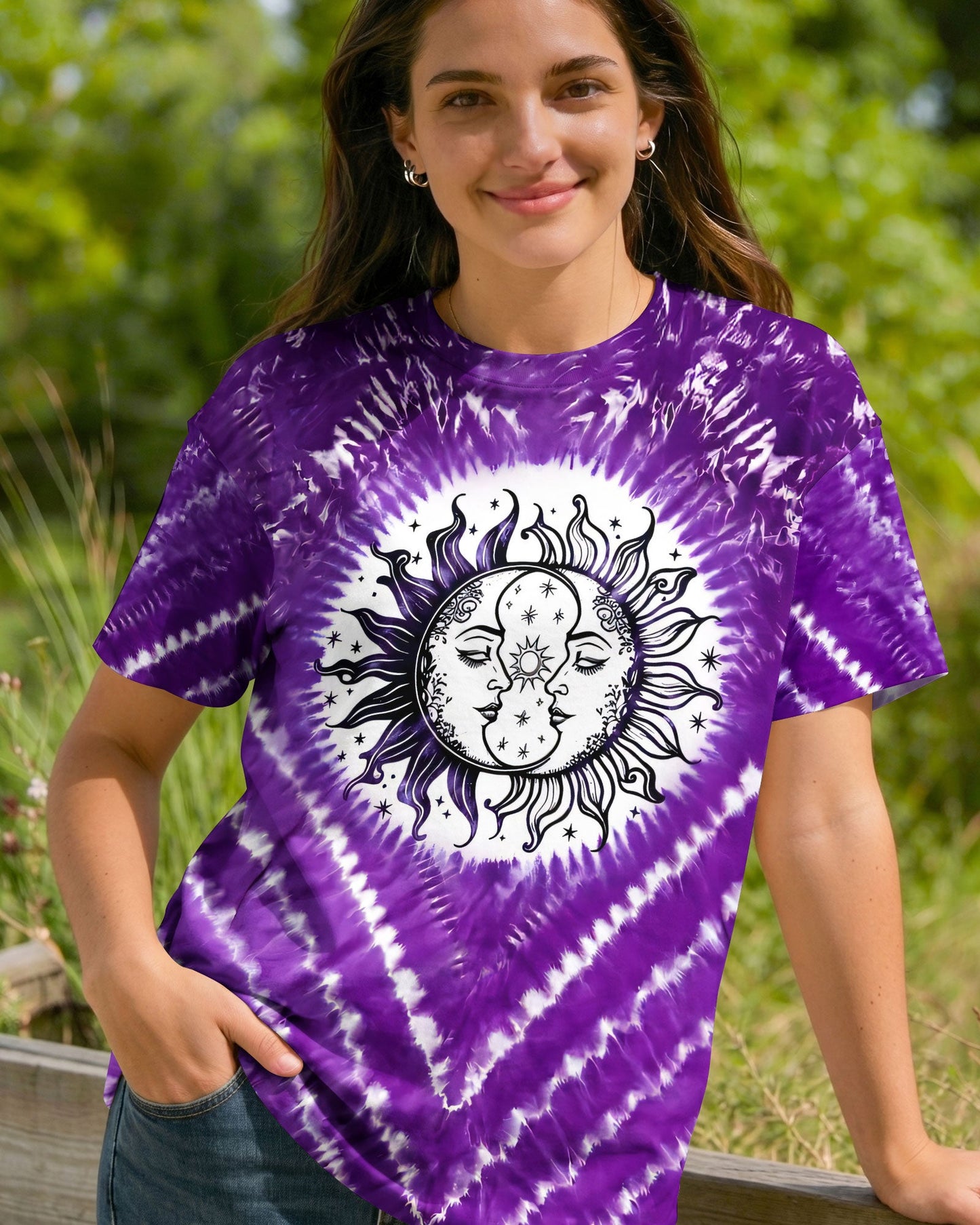 SUN MOON AND STARS PURPLE ALL OVER PRINT - TYQY1504261
