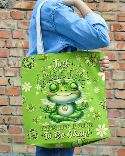 JUST BREATHE FROG TOTE BAG - TYQY1304266