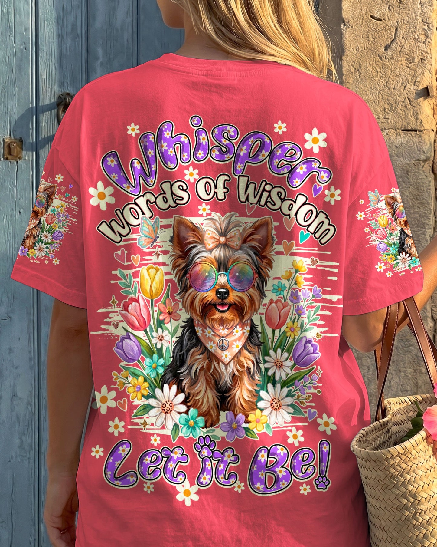 WHISPER WORDS OF WISDOM LET IT BE YORKSHIRE TERRIER DOG ALL OVER PRINT - TY0405264