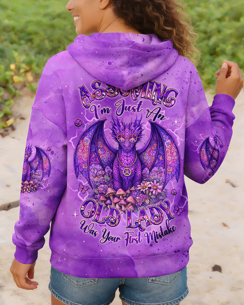 ASSUMING I'M JUST AN OLD LADY DRAGON ALL OVER PRINT   - TLHG0804262