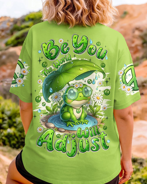 BE YOU THE WORLD WILL ADJUST FROG ALL OVER PRINT - TYQY2605262