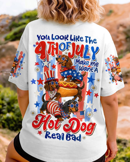 YOU LOOK LIKE THE 4TH OF JULY DACHSHUND DOG ALL OVER PRINT - TYQY0306262