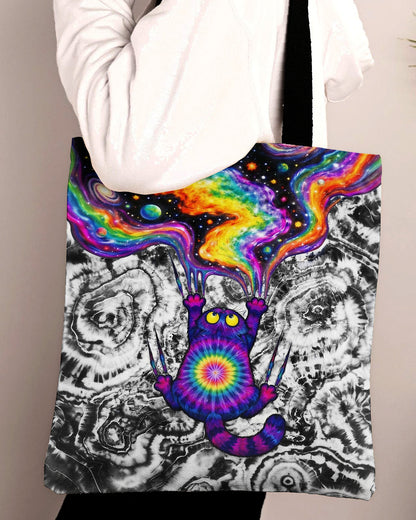 SCRATCHING CAT GALAXY TOTE BAG- KMTM1004263