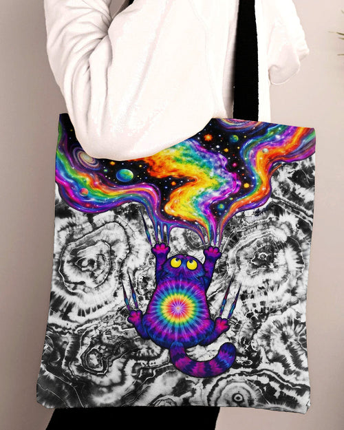 SCRATCHING CAT GALAXY TOTE BAG- KMTM1004263