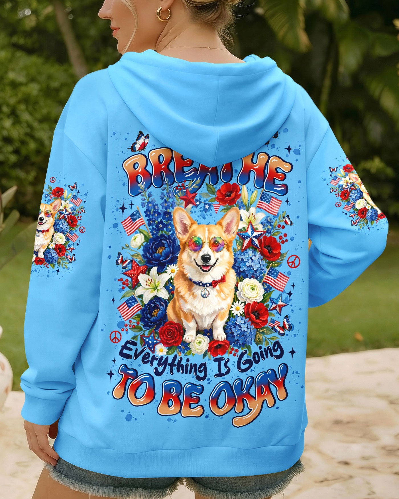 JUST BREATHE CORGI DOG ALL OVER PRINT - TYLN1405262