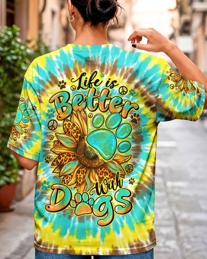 LIFE IS BETTER WITH DOGS ALL OVER PRINT - TYQY0805262