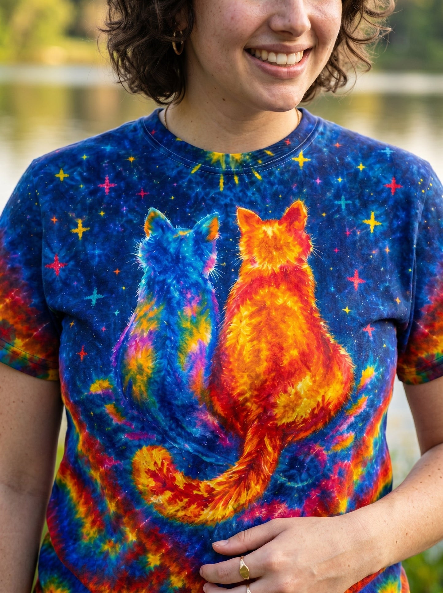 I LOVE YOU IN EVERY UNIVERSE CAT ALL OVER PRINT - KMTM1706261