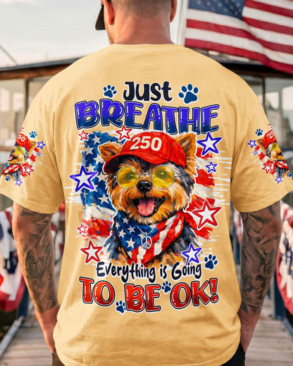JUST BREATHE YORKSHIRE TERRIER DOG ALL OVER PRINT - TY1405262