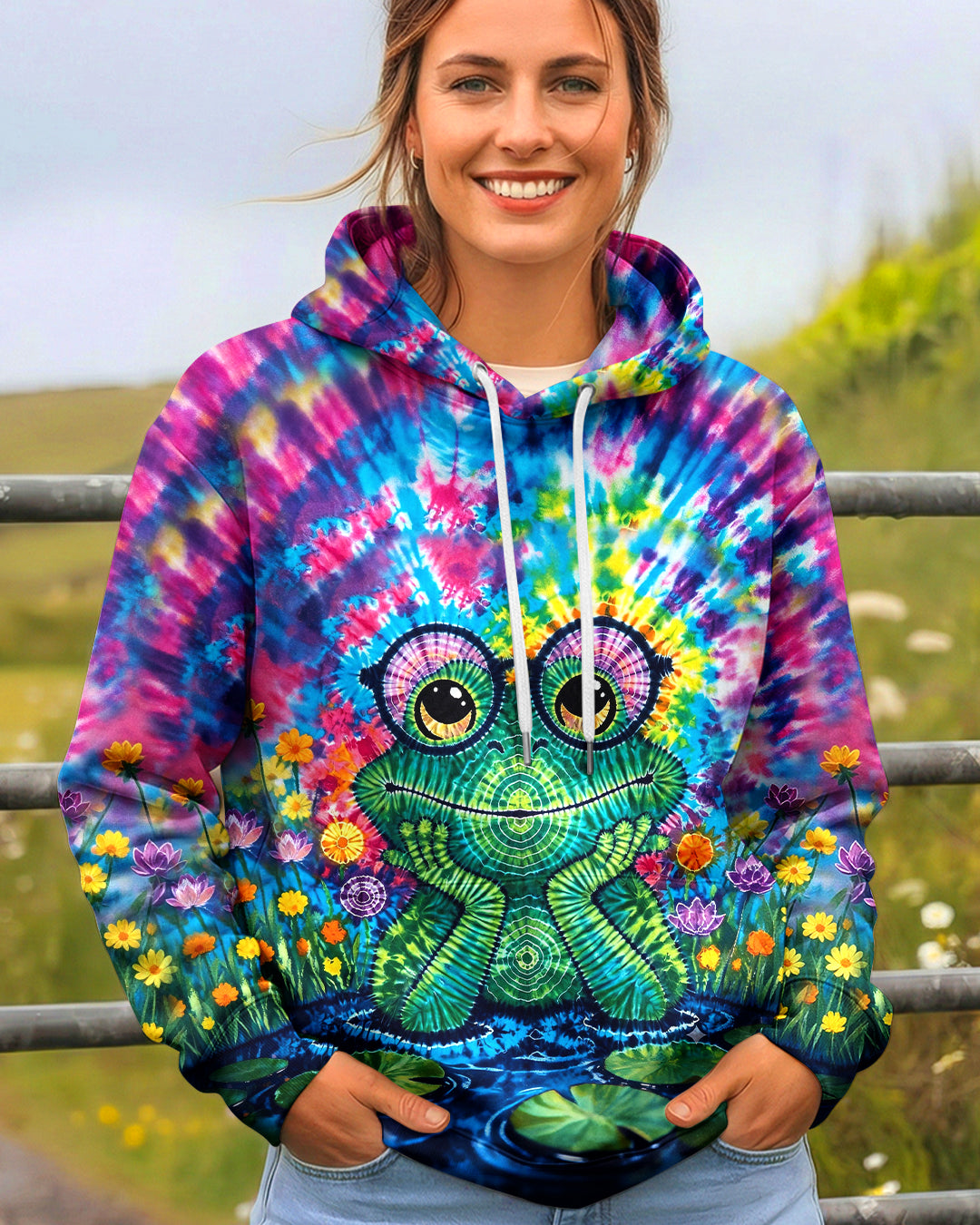 GROOVY FROG SWIRL ALL OVER PRINT - TLHG0805261