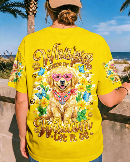 WHISPER WORDS OF WISDOM LET IT BE GOLDEN RETRIEVER PUPPY DOG ALL OVER PRINT - TYQY1105262
