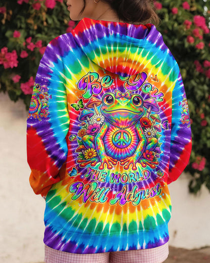 BE YOU THE WORLD WILL ADJUST FROG COLORFUL ALL OVER PRINT - TYLN1105262