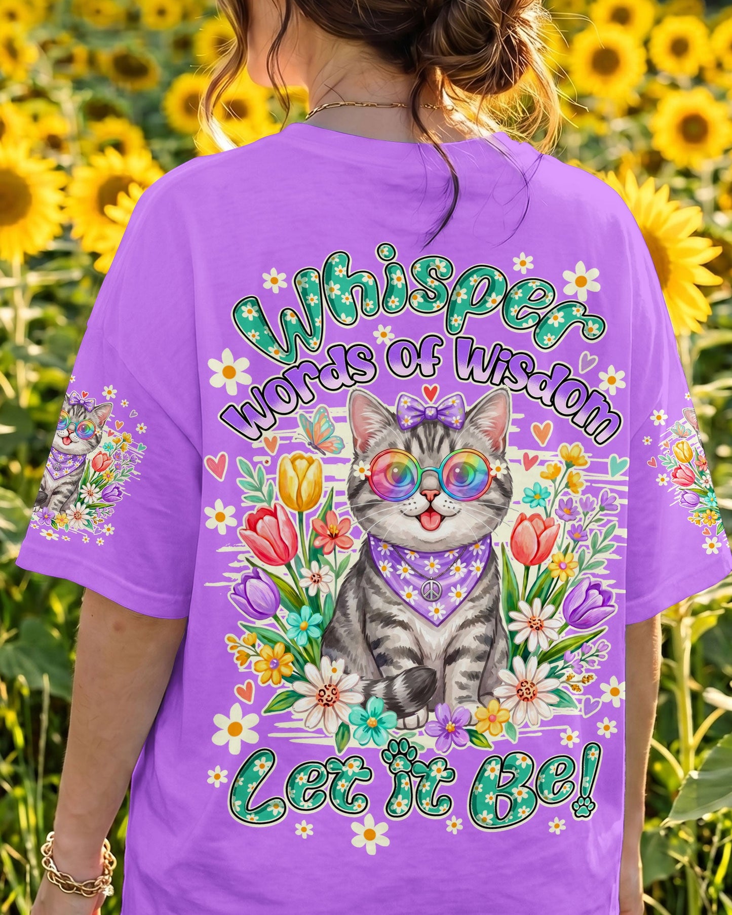 WHISPER WORDS OF WISDOM LET IT BE TABBY CAT ALL OVER PRINT - TY1305262