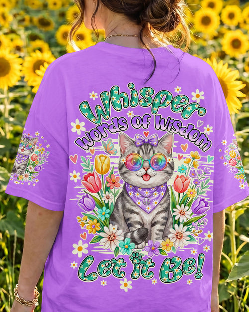 WHISPER WORDS OF WISDOM LET IT BE TABBY CAT ALL OVER PRINT - TY1305262