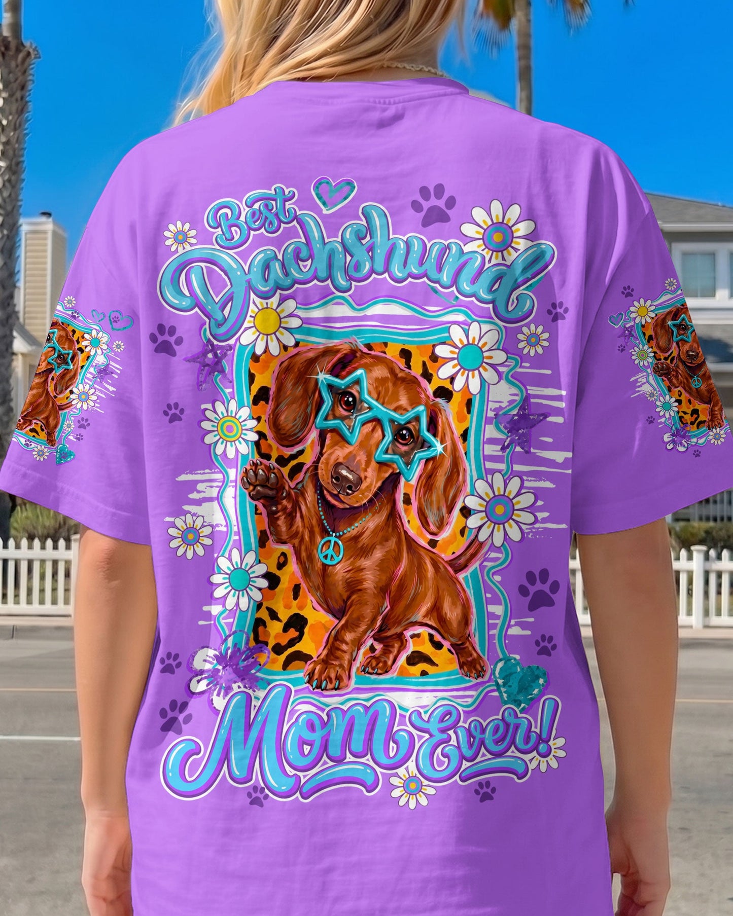 BEST DACHSHUND MOM DOG EVER ALL OVER PRINT - TY1805261