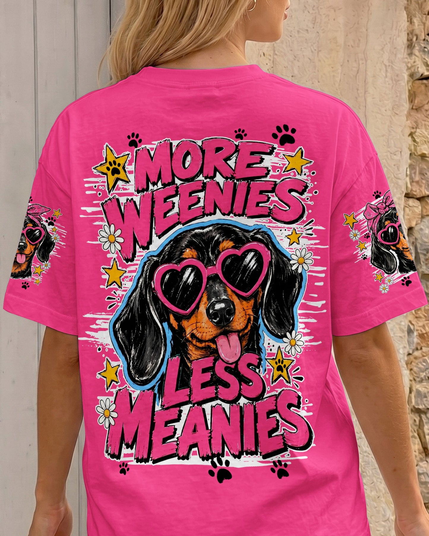 MORE WEENIES LESS MEANIES DOG ALL OVER PRINT - TY1805263