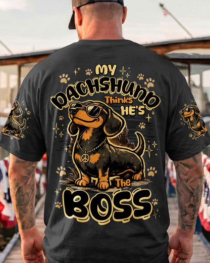 MY DACHSHUND THINKS HE'S THE BOSS DOG ALL OVER PRINT - TY1805262