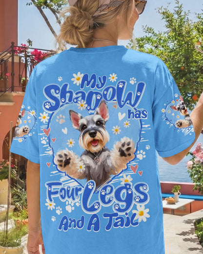 MY SHADOW HAS FOUR LEGS AND A TAIL SCHNAUZER DOG ALL OVER PRINT - TY2005261