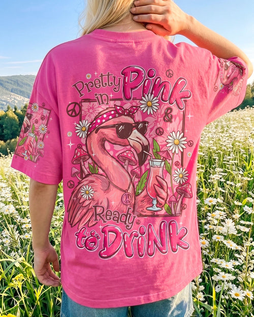 PRETTY IN PINK FLAMINGO ALL OVER PRINT - TYQY2206263