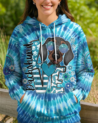 DACHSHUND LOVE DOG ALL OVER PRINT - TYQY0206263