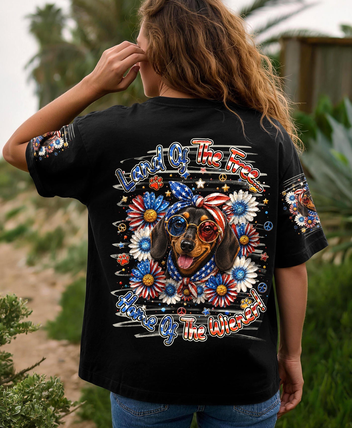 LAND OF THE FREE DACHSHUND DOG ALL OVER PRINT - TLHG1905261