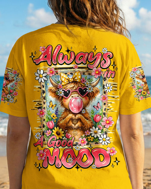 ALWAYS IN A GOOD MOOD COW ALL OVER PRINT - TY2105263