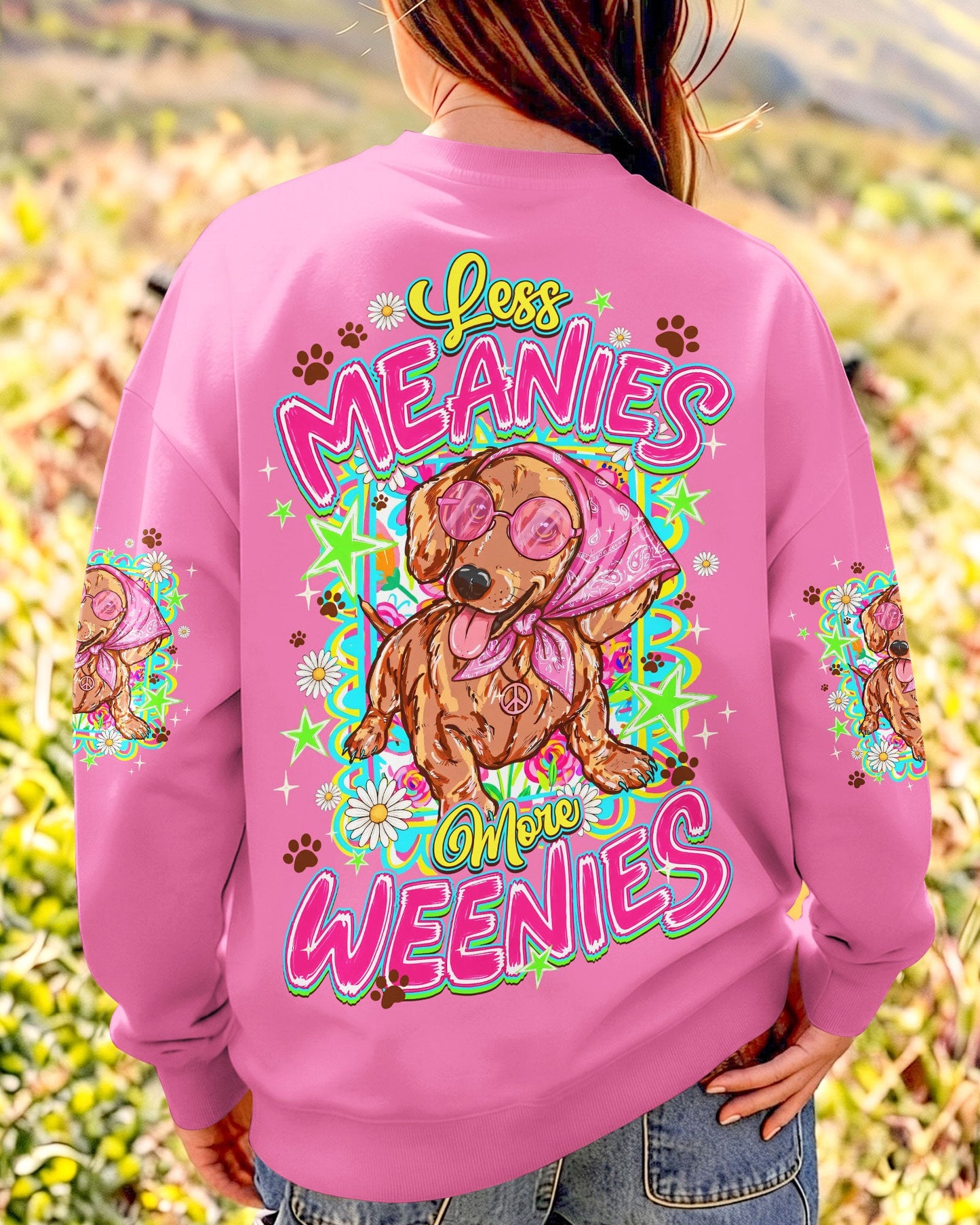 LESS MEANIES MORE WEENIES DOG ALL OVER PRINT - TYQY2105262