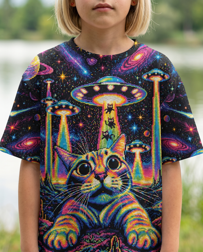 COSMIC KITTEN UFO ADVENTURE KIDS ALL OVER PRINT - KMTM1106261