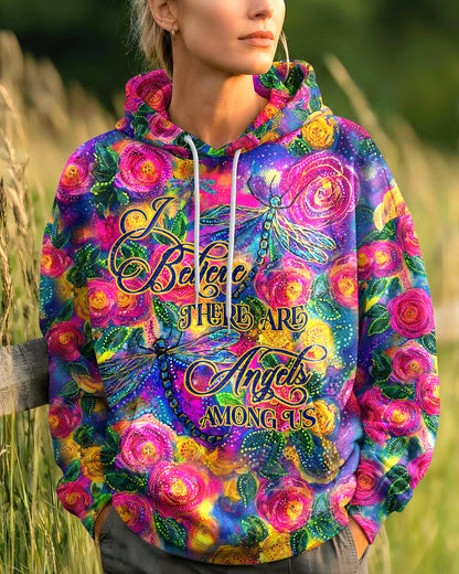 I BELIEVE THERE ARE ANGELS AMONG US DRAGONFLY ALL OVER PRINT - TLHG0106263