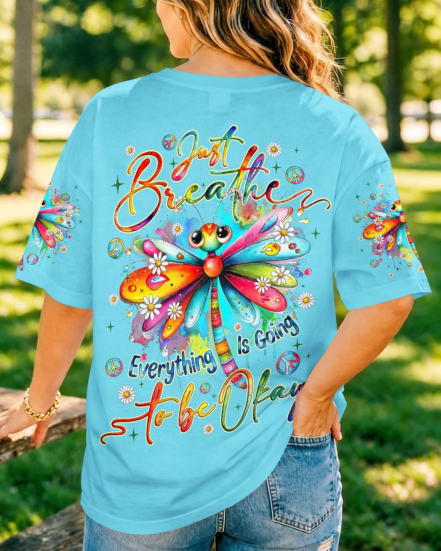 JUST BREATHE DRAGONFLY ALL OVER PRINT - TYQY3005261