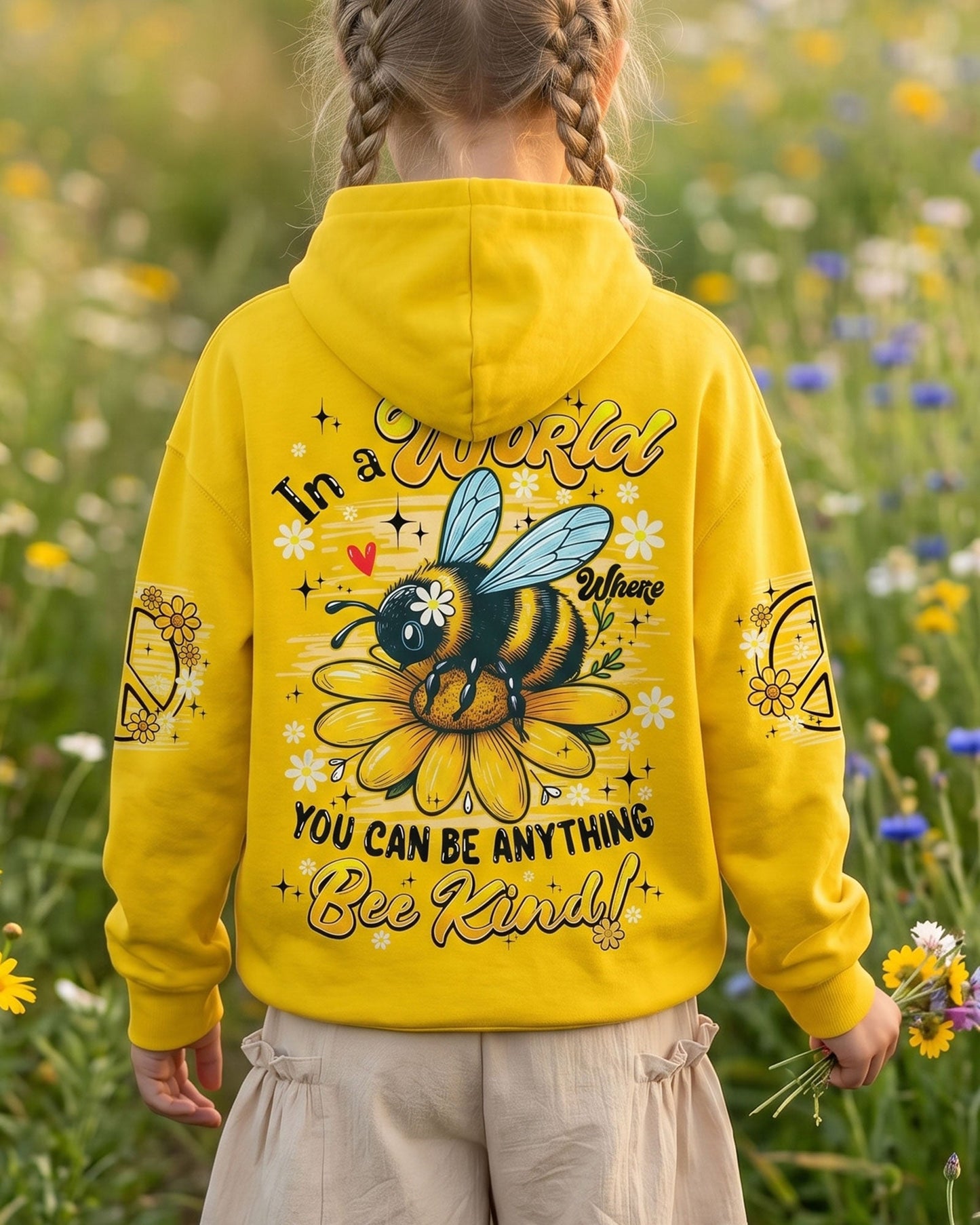 IN A WORLD WHERE YOU CAN BE ANYTHING BEE KIND KIDS ALL OVER PRINT - TYQY1106264