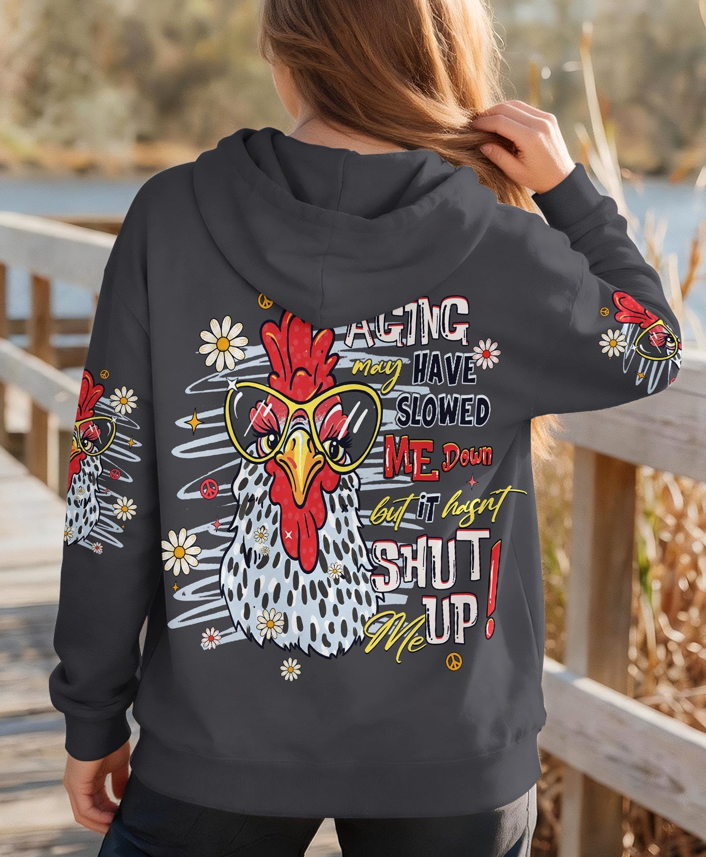 AGING MAY HAVE SLOWED ME DOWN CHICKEN ALL OVER PRINT  - TLHG0906263