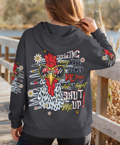 AGING MAY HAVE SLOWED ME DOWN CHICKEN ALL OVER PRINT  - TLHG0906263
