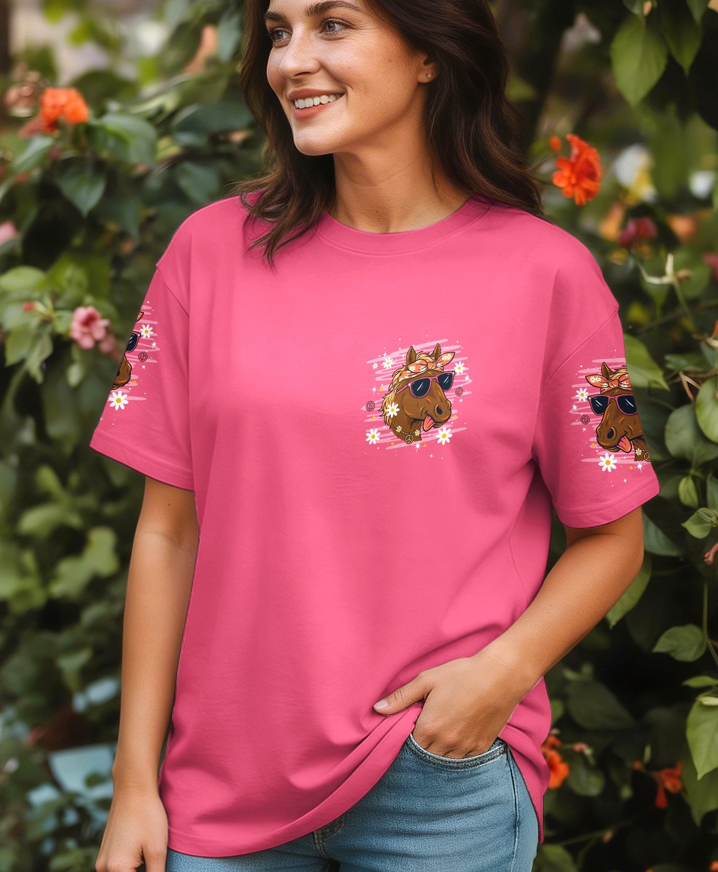 CRAZY DOESN'T RUN HORSE ALL OVER PRINT  - TLHG1506262