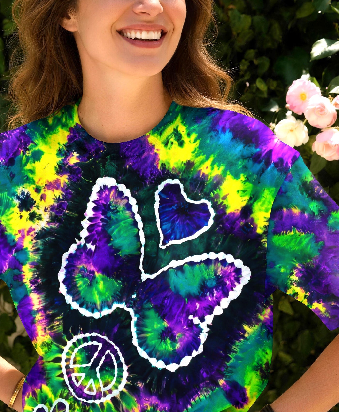 COSMIC BUTTERFLY PEACE LOVE PAW BURST ALL OVER PRINT - TLHG1506261