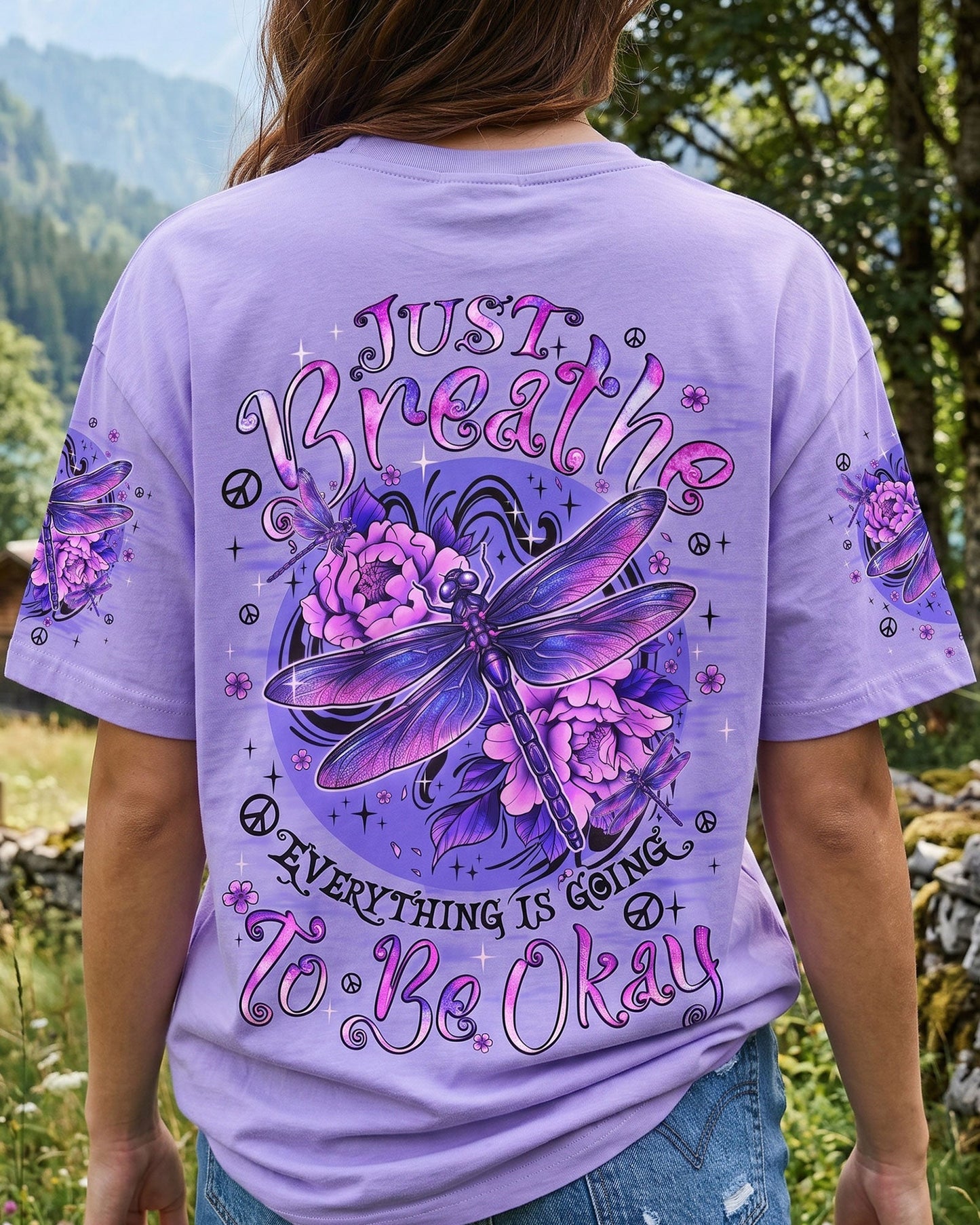 JUST BREATHE DRAGONFLY ALL OVER PRINT - TYQY2606262
