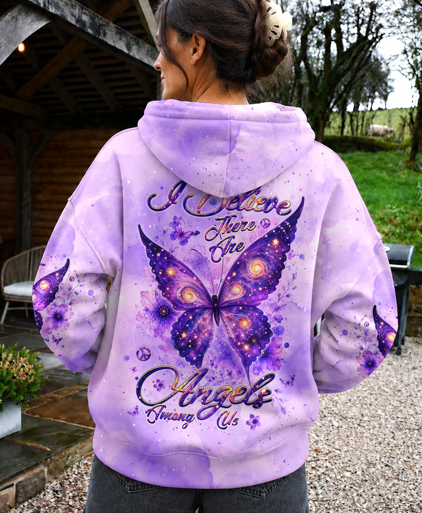 I BELIEVE THERE ARE ANGELS AMONG US BUTTERFLY ALL OVER PRINT - TLHG2906264