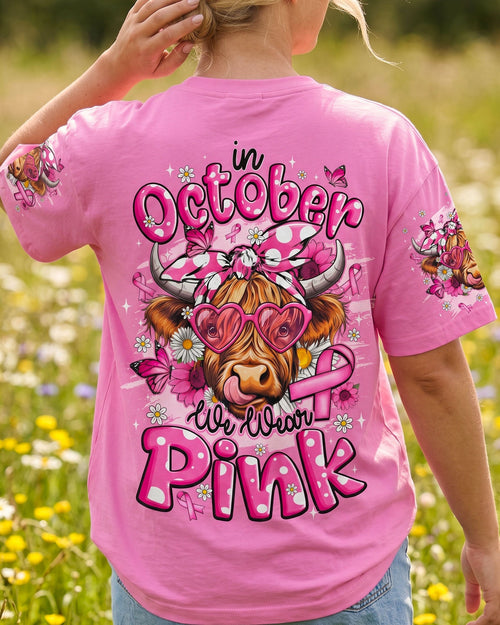 IN OCTOBER WE WEAR PINK COW BREAST CANCER AWARENESS ALL OVER PRINT - TYQY2906261