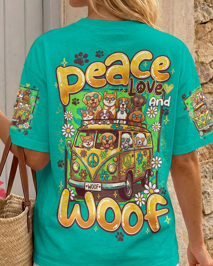 PEACE LOVE AND WOOF ALL OVER PRINT - TY0707261