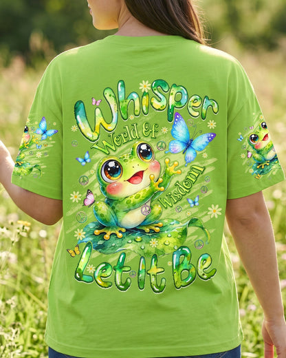 WHISPER WORDS OF WISDOM LET IT BE FROG ALL OVER PRINT - TYQY3006261
