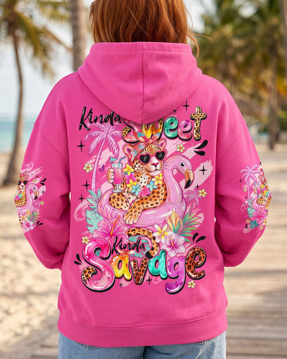 KINDA SWEET KINDA SAVAGE LEOPARD ALL OVER PRINT - TYQY0107262
