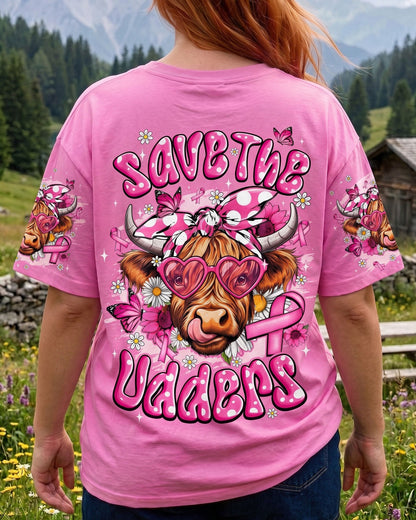 SAVE THE UDDERS HIGHLAND COW BREAST CANCER AWARENESS ALL OVER PRINT - TYQY1507262
