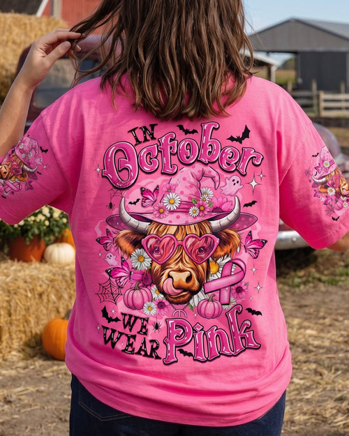 IN OCTOBER WE WEAR PINK COW HALLOWEEN BREAST CANCER AWARENESS ALL OVER PRINT - TYQY1507263