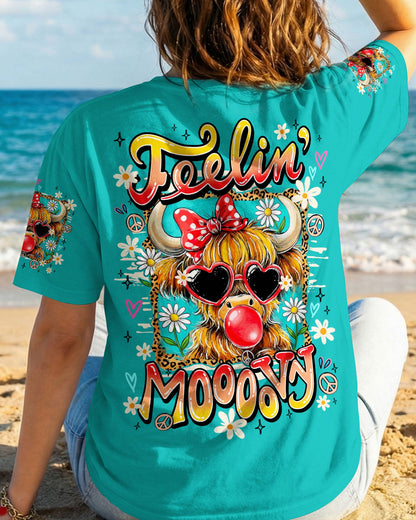 FEELIN' MOOOOVY HIGHLAND COW ALL OVER PRINT - TY0907261