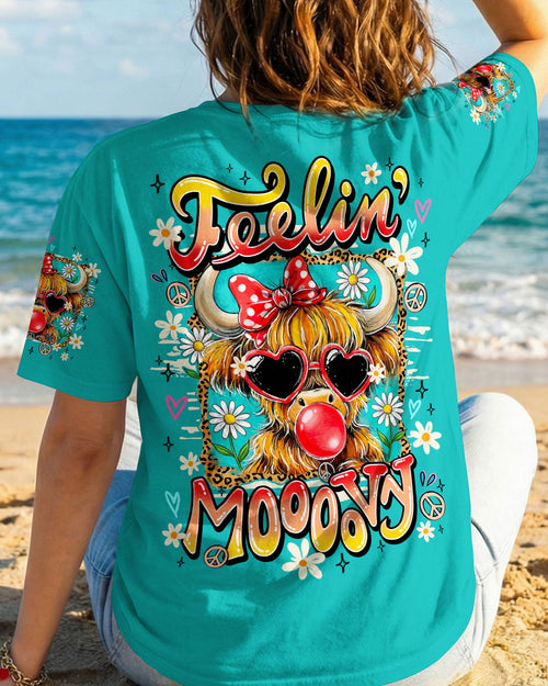 FEELIN' MOOOOVY HIGHLAND COW ALL OVER PRINT - TY0907261