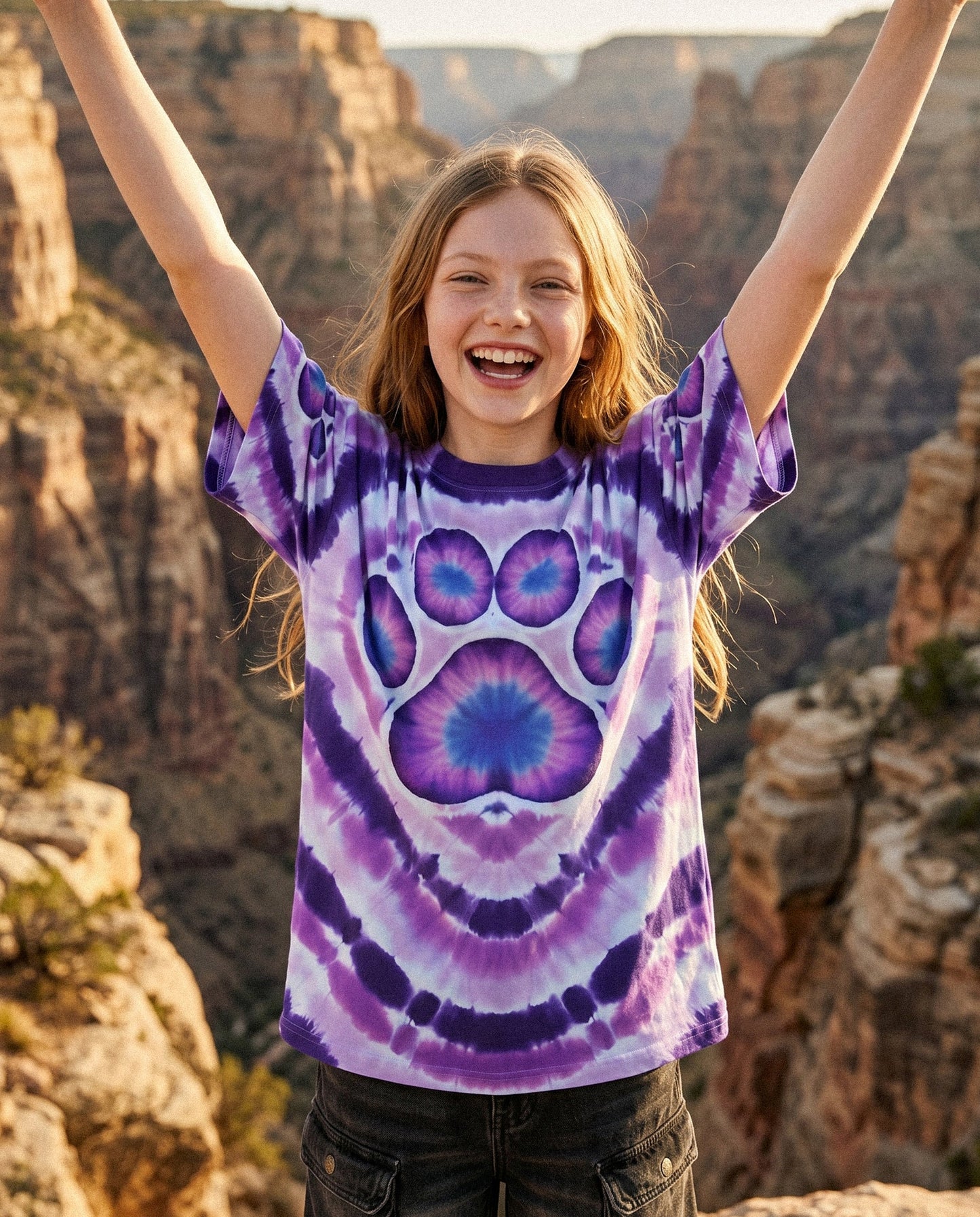 PAW PRINT PURPLE KIDS ALL OVER PRINT - TYQY1106263